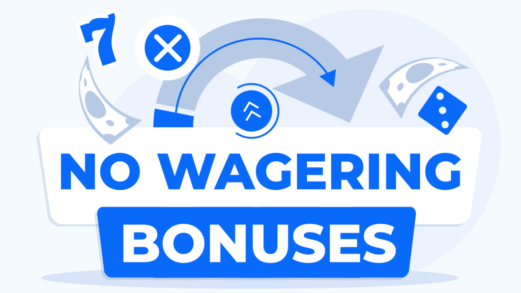 Online casino bonus offers on a digital screen showing different wagering requirements